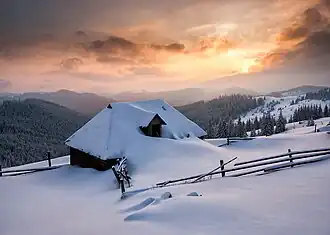 Vallée de Doukonia dans le parc national de Verkhovyna.
