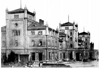 La gare Archiduc Charles à Lemberg en 1894.