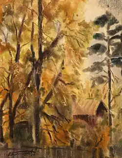 «Arbre, automne», (52×69.5, 1960)