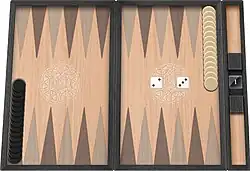 Mise en place initiale du jeu de nardy