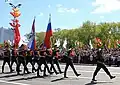 Troupes de la division lors d'un défilé à Minsk en 2015.
