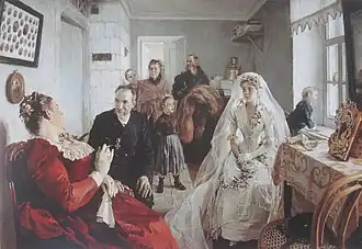 En attendant le garçon d'honneur (1891), musée d'art et d'histoire de Serpoukhov