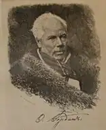 Portrait d'homme, cheveux blancs.