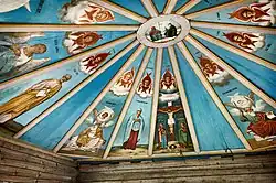 Plafond de la chapelle restauré.