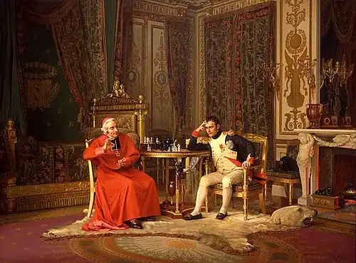 Échec ! ou Napoléon et le cardinal, Stockton, Haggin Museum&nbsp;(en).