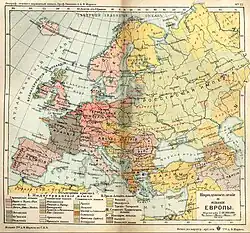 Cette carte linguistique de 1907 désigne les Ukrainiens sous les noms de « Ruthènes » ou de « Petits-Russiens ».