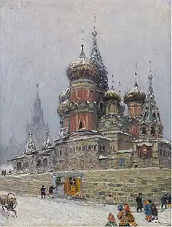 Cathédrale Saint-Basile en hiver, 1908.