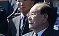 Le président de l'assemblée suprême du peuple de Corée du Nord Kim Yong-nam pendant le défilé