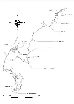 Schéma du gouffre Veryovkina.