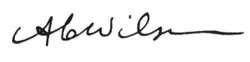 signature d'Allan Wilson