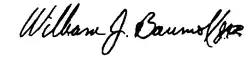 signature de William Baumol