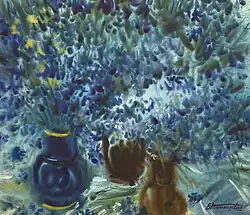 «Fleurs bleues», (78х67.5, 1980)