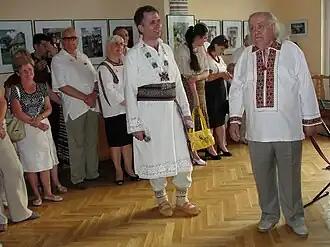 Ivan Snigur lors d'une commémoration en l'honneur de Ivan Mykolaïtchouk, acteur dans Les Chevaux de feu