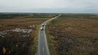 Paysage arctique avec la R21 dans le raïon de Belomorsk.