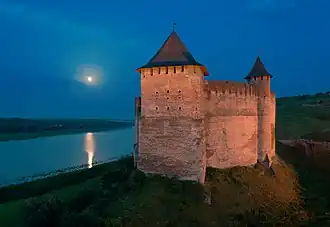 La citadelle de Hotin, aujourd'hui en Ukraine.