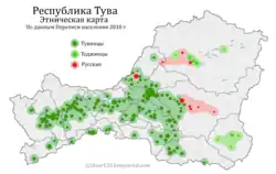 Carte ethnique de Touva par localité