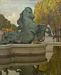 La Fontaine de l'Observatoire, Paris, 1909. Peinture à l'huile sur toile, 81x65,5 cm.
