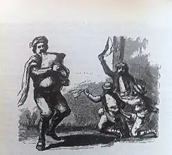 Musicien et danseurs tziganes en Galilée, années 1920.