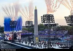 La place de la Concorde lors de la cérémonie.