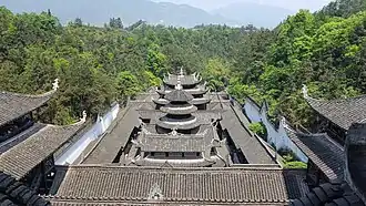 Vue d'ensemble du palais du Tusi tujia à Enshi.