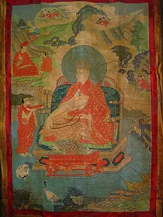 Description de l'image 大寶法王一世都松欽巴刺繡唐卡.jpg.