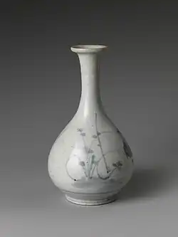 Bouteille à décor de fleurs, 1600-1650 (Metropolitan Museum of Art).