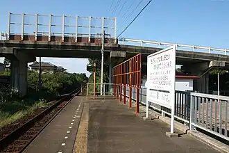 Vue sur le quai et voie.