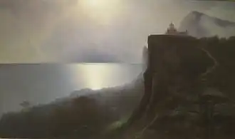 Le point de vue avec la route sur la droite.