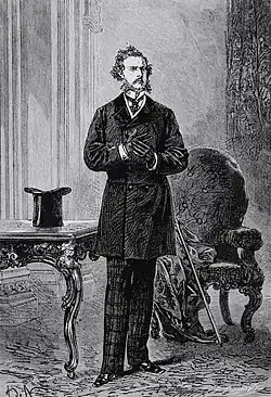 Illustration de Phileas Fogg par Alphonse de Neuville et Léon Benett (1873).