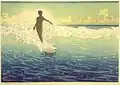 The Surf Rider (Hawaï) par Charles W. Bartlett, 1921, Honolulu Academy of Arts.
