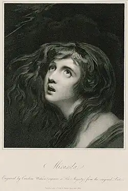 Miranda (Emma Hamilton) (d'après George Romney, 1809, Royal Museums Greenwich&nbsp;(en)).