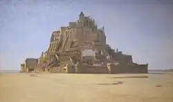 William Stanley Haseltine : Le Mont-Saint-Michel (1868, musées des Beaux-Arts de San Francisco).