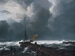 Mer agitée près d'une jetée (c. 1655), musée d'art Kimbell.