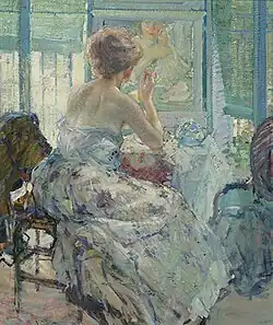 Femme à sa coiffeuse avec boucle d'oreille, 1910-1914Collection privée, vente 2016