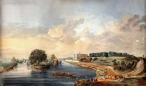 Vue du château du duc d'Aiguillon à Veretz Henri-Joseph Van Blarenberghe