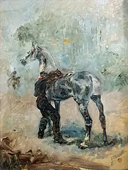 L'Artilleur sellant son cheval (1879)