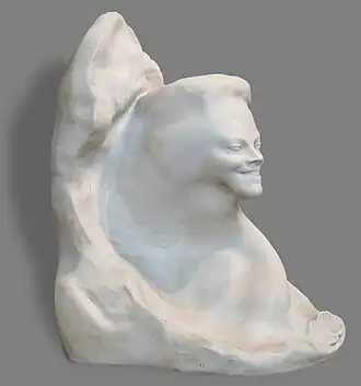 Buste de Jane Avril sur une vague, par Antoine Bourdelle (1898).