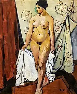 Femme nue en draperie(1919), huile sur toile, Genève, Petit Palais.