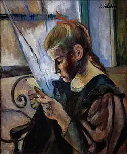 Jeune femme faisant du crochet, (1892), huile sur toile, Paris, musée national d'Art moderne.