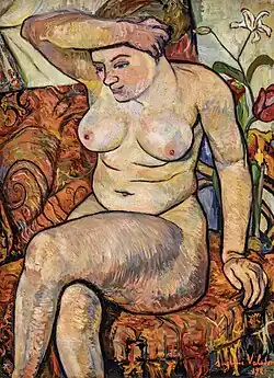 Nu assis au châle tapis (1921), huile sur toile, Fondation de l'Hermitage.
