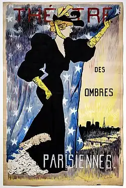 Théâtre des ombres Parisiennes (1890); peinture originale, Centre national d'art et de culture Georges-Pompidou.