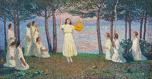 Poétesses au bord d'un lac, étude pour Apollon et les muses; 1932