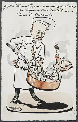 Caricature faisant référence aux délateurs, surnommés « casseroles » dans l'argot de l'époque.