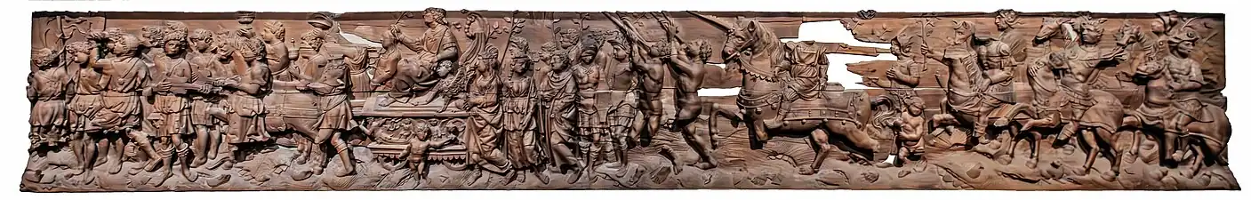 Le char triomphal de César.