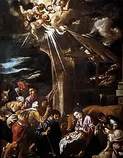 Pedro Orrente, L'Adoration des bergers, 1645