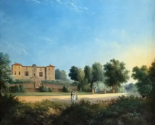 Vue sud du parc et du Château de Foucaud  (vers 1840)