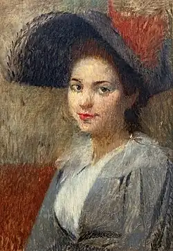 Portrait en buste de Clémence Yarz (1893), huile sur toile.