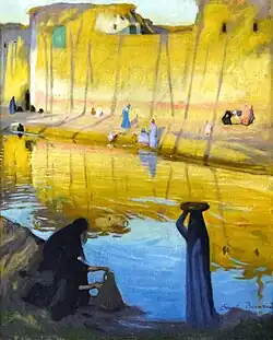 Émile Bernard - Bords du Nil à Marg, effet de soir (fin XIXe -début XXe&nbsp;siècle)