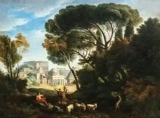 Paysage romain auteur anonyme du XVIIIe&nbsp;siècle