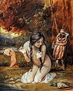 Coucher de soleil au printemps vers 1905